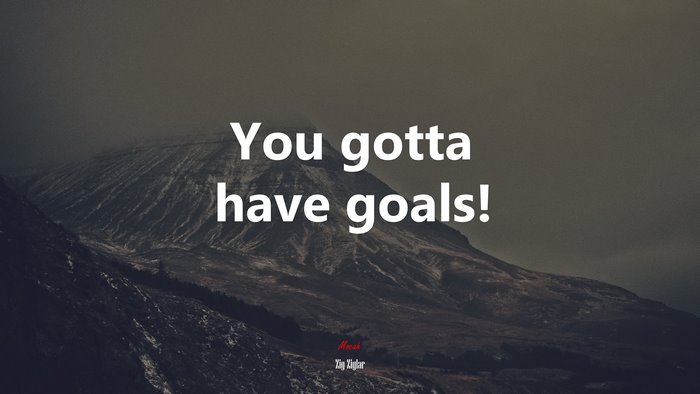 You gotta have goals! | Zig Ziglar quote