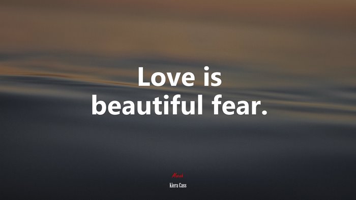 Love is beautiful fear. | Kiera Cass quote