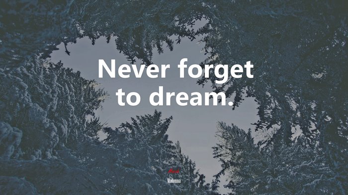Never forget to dream. | Madonna quote