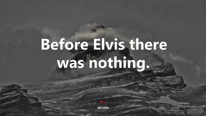 Before Elvis there was nothing. | John Lennon quote