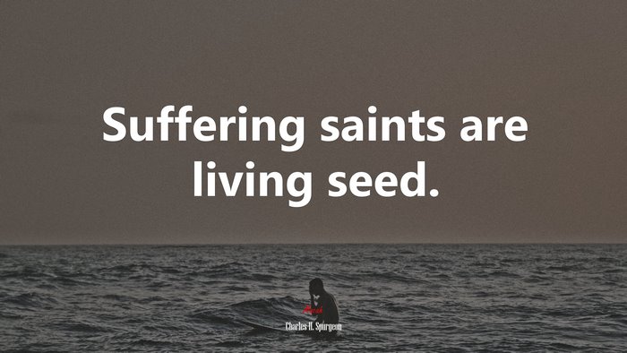 Suffering saints are living seed. | Charles H. Spurgeon quote