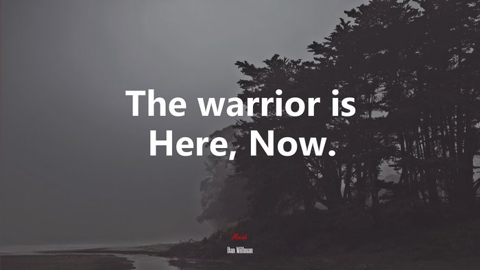 The warrior is Here, Now. | Dan Millman quote