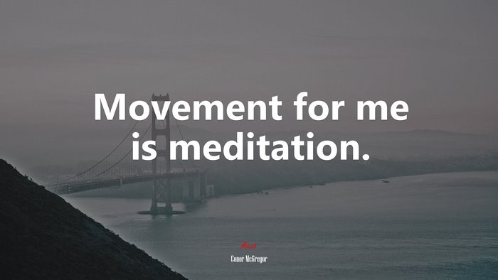Movement for me is meditation. | Conor McGregor quote