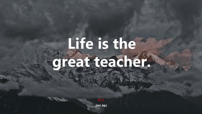 Life is the great teacher. | James Joyce quote