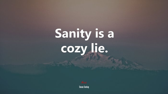 Sanity is a cozy lie. | Susan Sontag quote