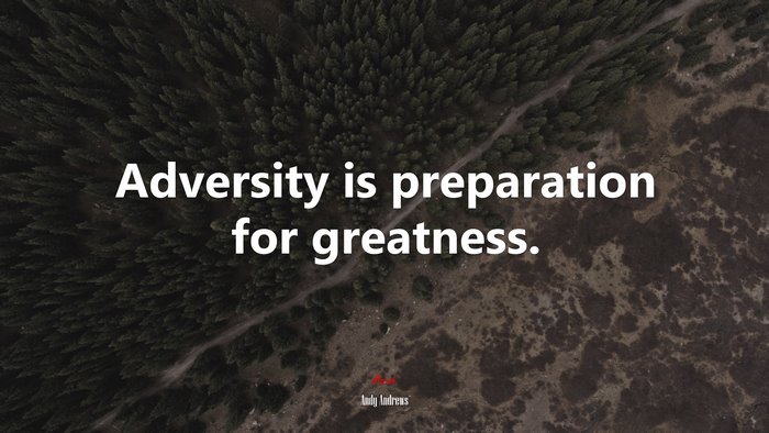 Adversity is preparation for greatness. | Andy Andrews quote