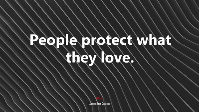 People protect what they love. | Jacques-Yves Cousteau quote