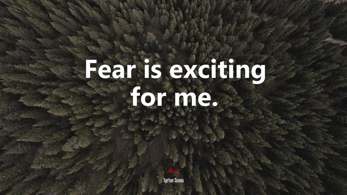 Fear is exciting for me. | Ayrton Senna quote