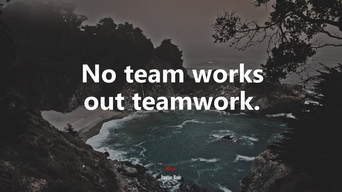 No team works out teamwork. | Dwyane Wade quote