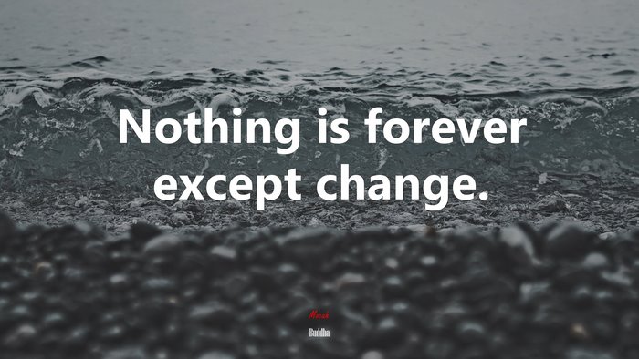 Nothing is forever except change. | Buddha quote HD Wallpaper