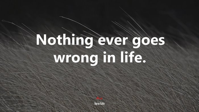 Nothing ever goes wrong in life. | Byron Katie quote