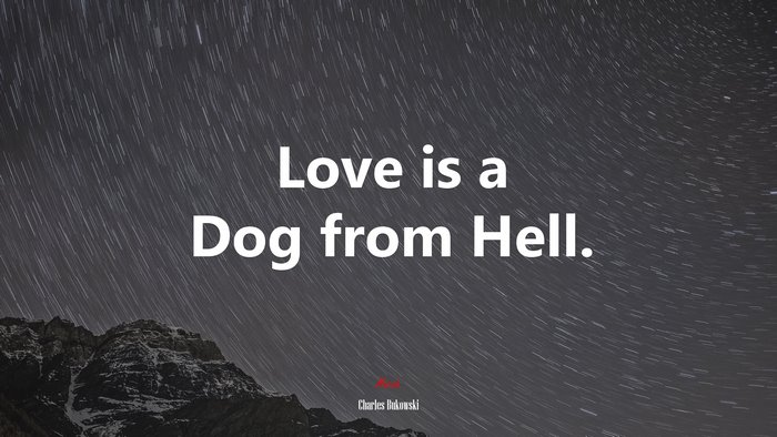 Love is a Dog from Hell. | Charles Bukowski quote