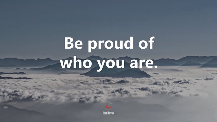 Be proud of who you are. | Demi Lovato quote