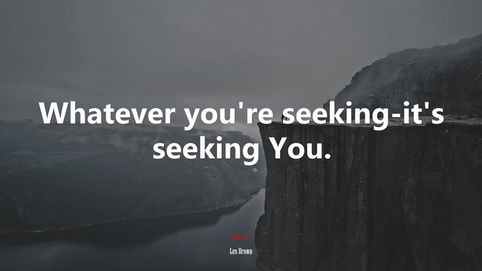 Whatever you’re seeking-it’s seeking You. | Les Brown quote