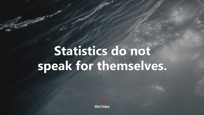 Statistics do not speak for themselves. | Milton Friedman quote