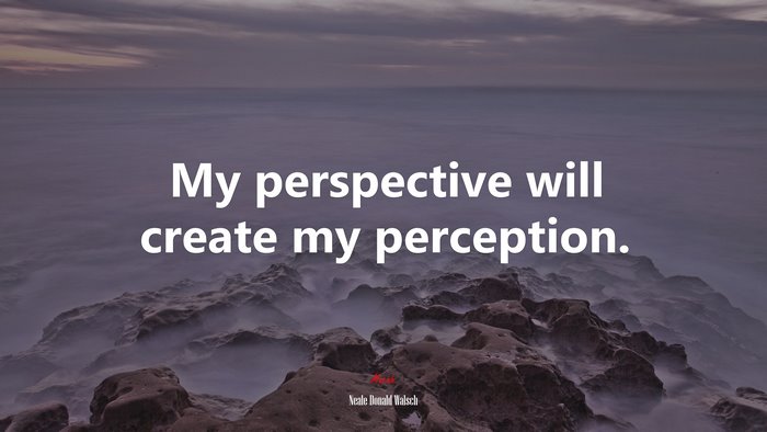 My perspective will create my perception. | Neale Donald Walsch quote