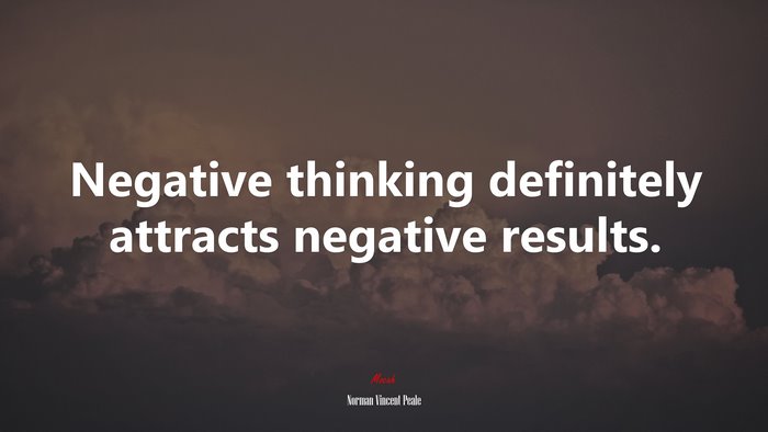 Negative thinking definitely attracts negative results. | Norman Vincent Peale quote