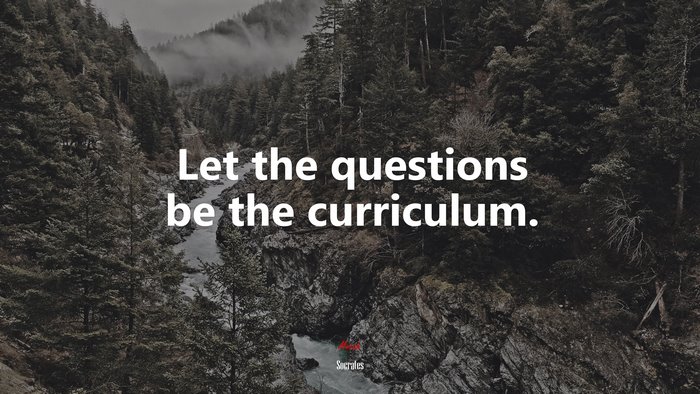 Let the questions be the curriculum. | Socrates quote