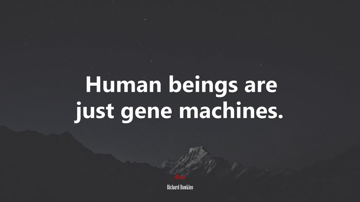 Human beings are just gene machines. | Richard Dawkins quote