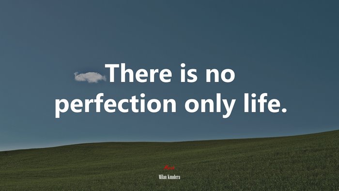 There is no perfection only life. | Milan Kundera quote