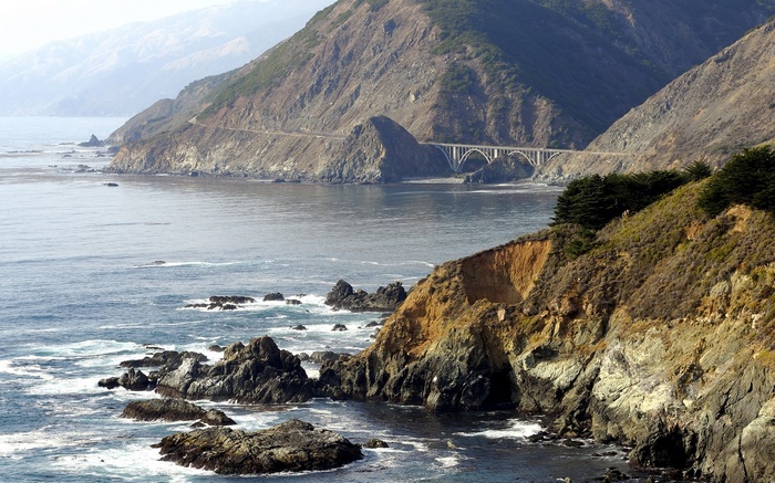 Bixby Creek Bridge on a rugged coastline