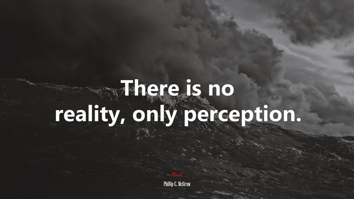 There is no reality, only perception. | Phillip C. McGraw quote