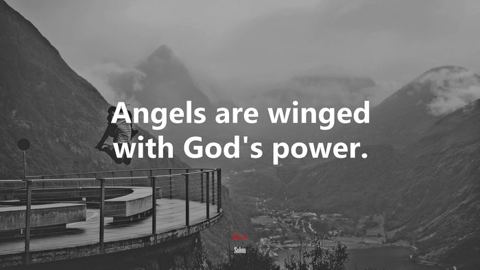 Angels are winged with God’s power. | Solon quote