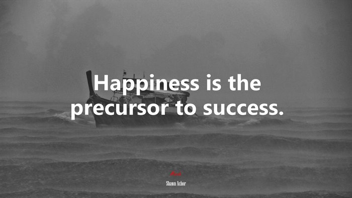 Happiness is the precursor to success. | Shawn Achor quote