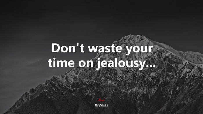 Don’t waste your time on jealousy... | Mary Schmich quote
