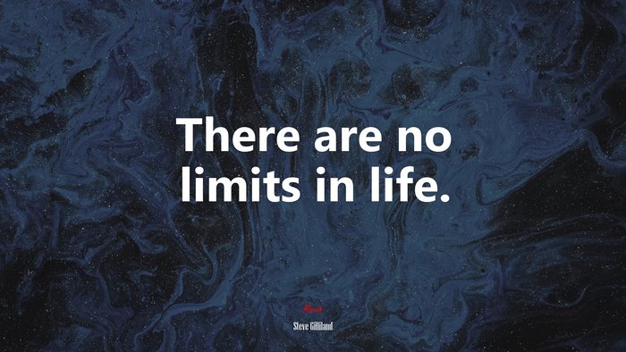 There are no limits in life. | Steve Gilliland quote