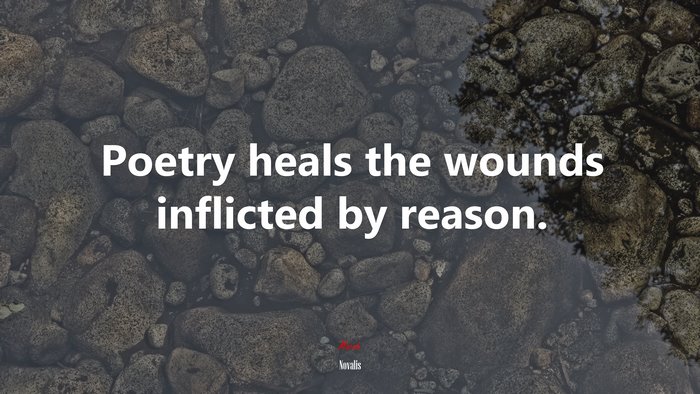 Poetry heals the wounds inflicted by reason. | Novalis quote