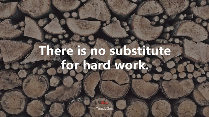 There is no substitute for hard work. | Thomas A. Edison quote