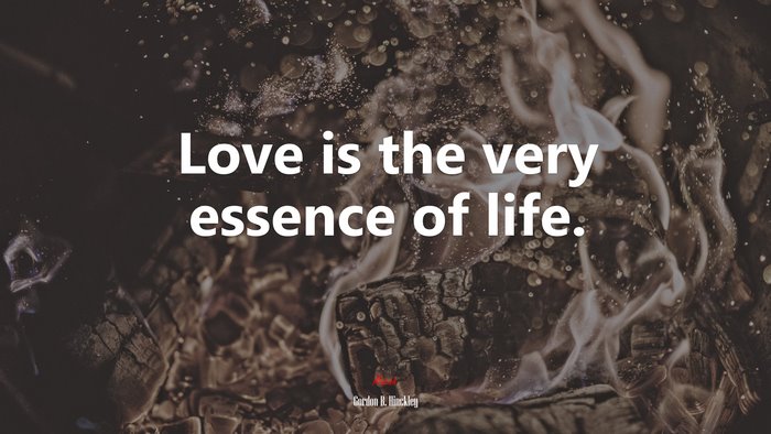 Love is the very essence of life. | Gordon B. Hinckley quote