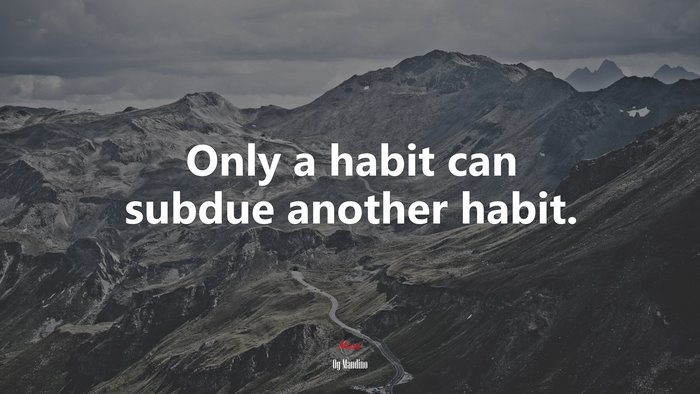 Only a habit can subdue another habit. | Og Mandino quote