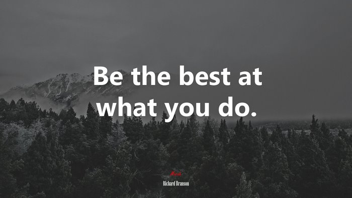 Be the best at what you do. | Richard Branson quote