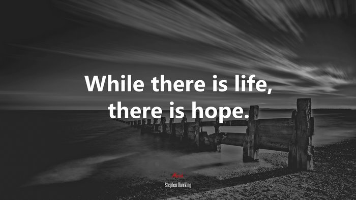 While there is life, there is hope. | Stephen Hawking quote
