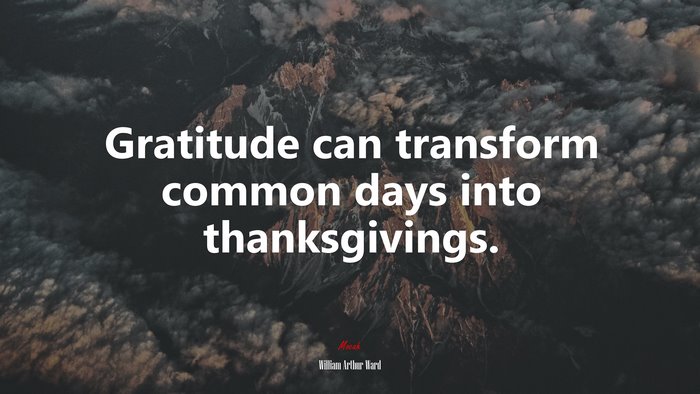 Gratitude can transform common days into thanksgivings. | William Arthur Ward quote