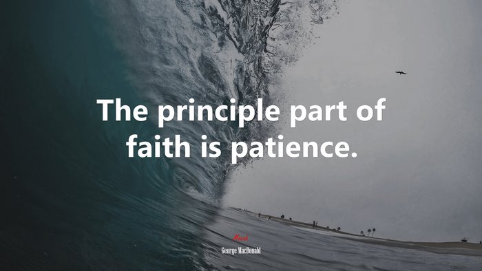 The principle part of faith is patience. | George MacDonald quote