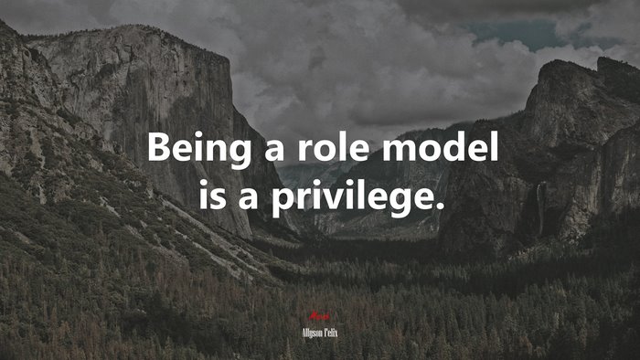 Being a role model is a privilege. | Allyson Felix quote