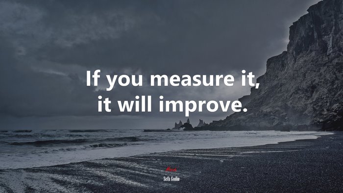 If you measure it, it will improve. | Seth Godin quote