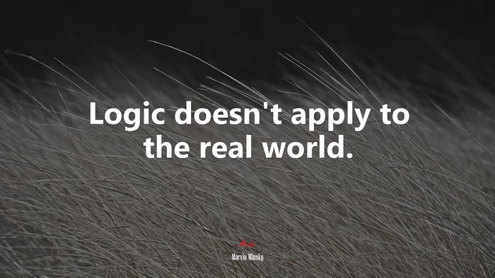Logic doesn’t apply to the real world. | Marvin Minsky quote