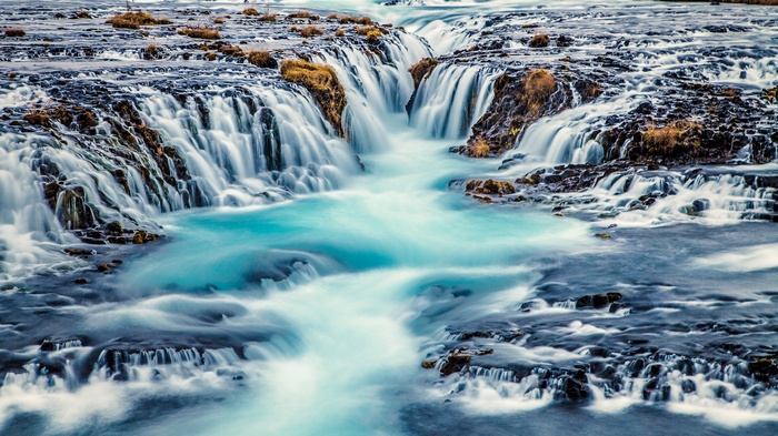 Bruarfoss Waterfall in Iceland