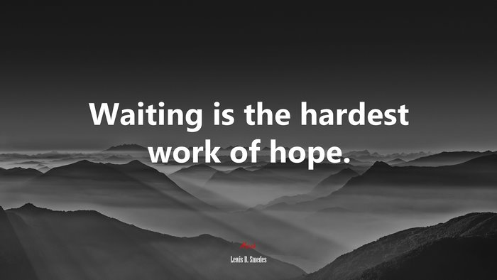 Waiting is the hardest work of hope. | Lewis B. Smedes quote