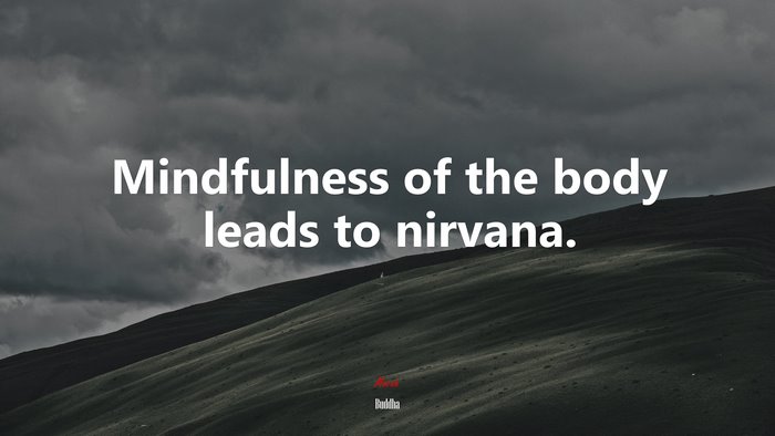 Mindfulness of the body leads to nirvana. | Buddha quote