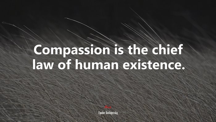 Compassion is the chief law of human existence. | Fyodor Dostoyevsky quote