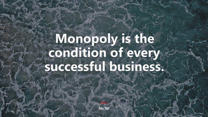 Monopoly is the condition of every successful business. | Peter Thiel quote