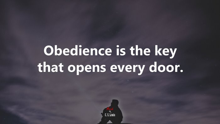 Obedience is the key that opens every door. | C. S. Lewis quote