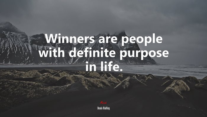 Winners are people with definite purpose in life. | Denis Waitley quote