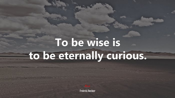 To be wise is to be eternally curious. | Frederick Buechner quote