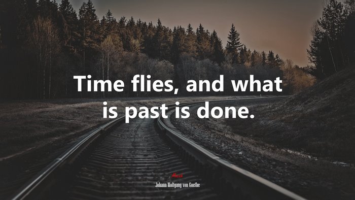 Time flies, and what is past is done. | Johann Wolfgang von Goethe quote